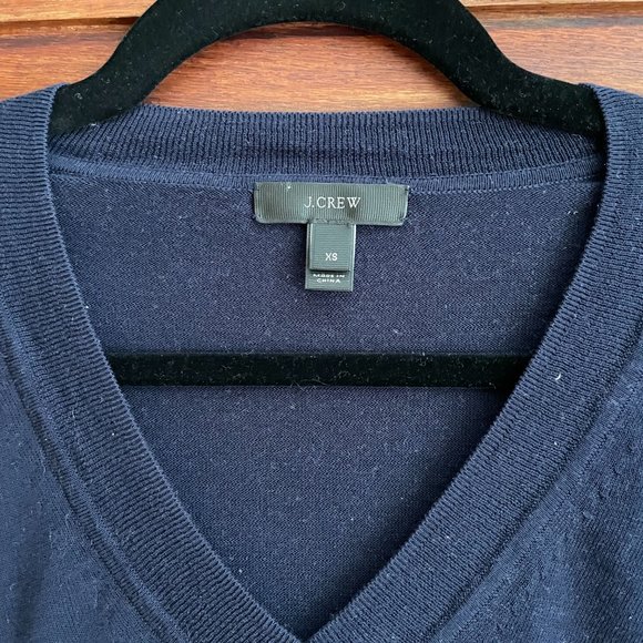 J. Crew Cotton Long-sleeve Navy Sweater Size XS - Picture 3 of 4